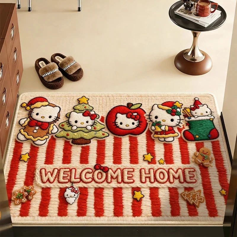 Hello Kitty Dessert Diatomite Floor Mat, Absorbent Quick Dry Non-slip Rug for Entryway, Bathroom and Bedroom
