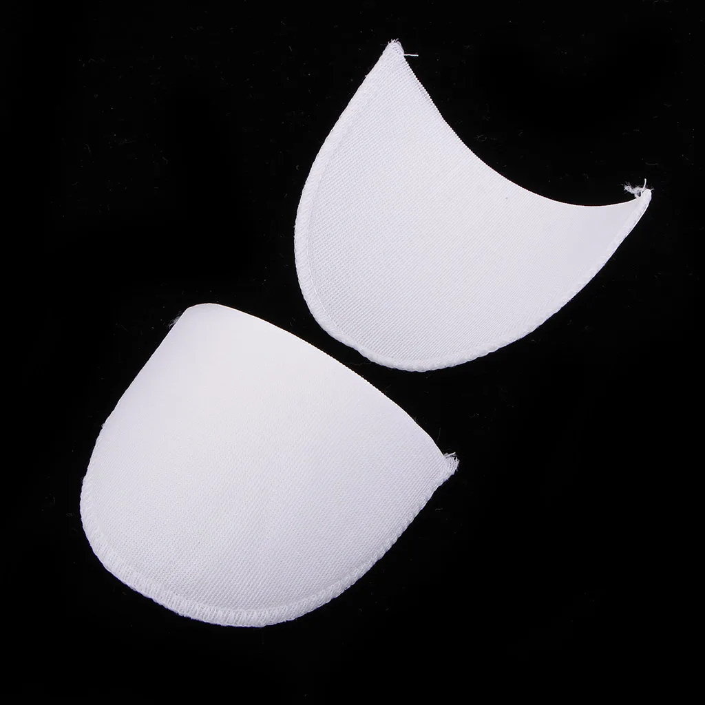 6 Pairs White Sponge Shoulder Pads Covered Unisex Blouses Business Wear