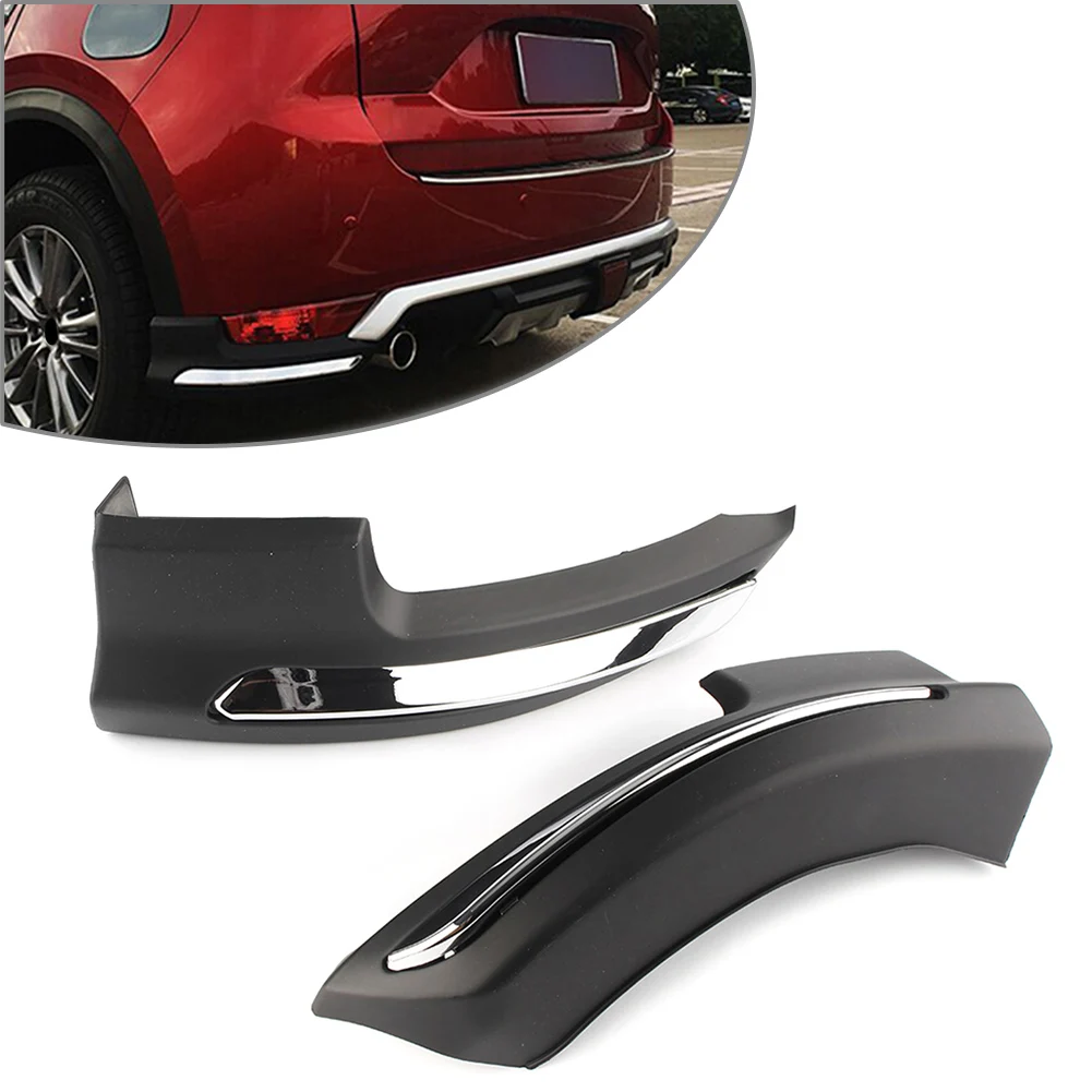 2PCS Car Rear Bumper Board Guard Skid Plate Bar Protector For Mazda CX5 CX-5 2017 2018 2019 2020 2021 Auto Accessories Plastic