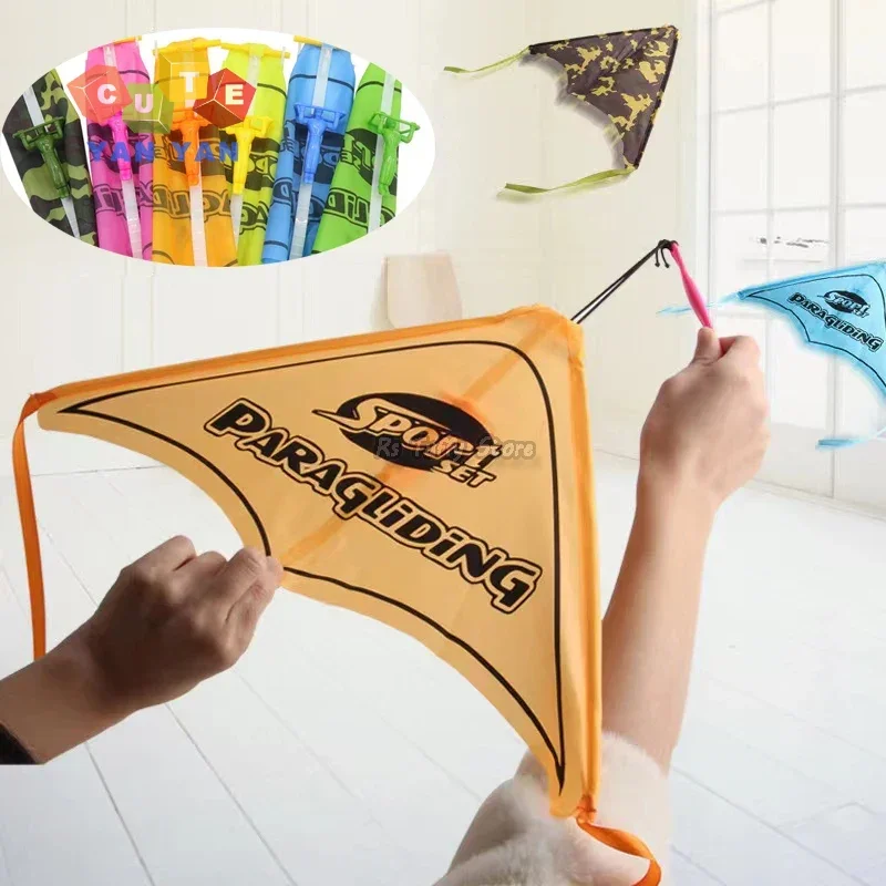 Kids Outdoor Flying Toys Portable Catapult Kite Hand Throwing Gliding Plane Girl Boy Indoor Playground Paraglider Shooting Games