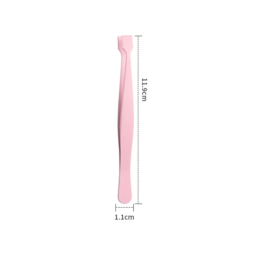 Professional Precise False Eyelash Tweezers Lash Applicator Makeup Tool Non Slip Flat Head Non Adhesive Eyelash Grafting Use