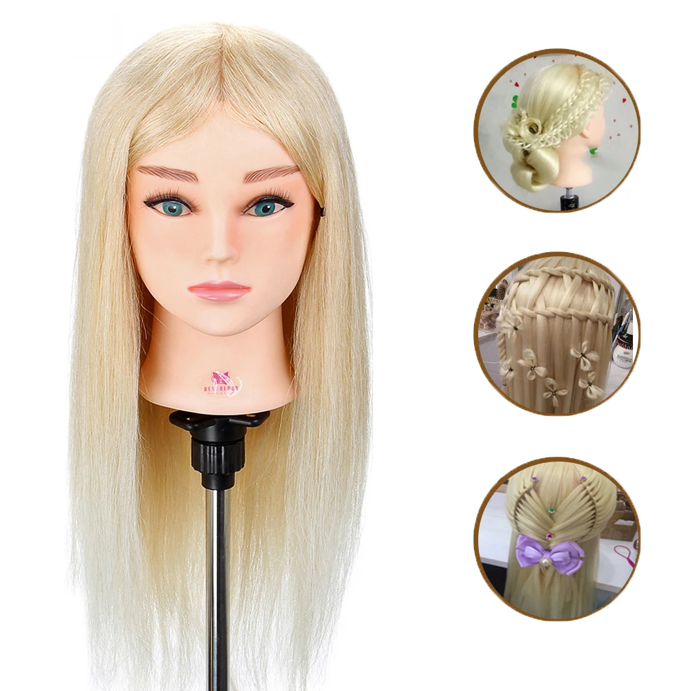 

Mannequin Wig Head Hairdressing Training Head for Barber Curling Practice Doll Head Practicing Braiding Training Head Kit