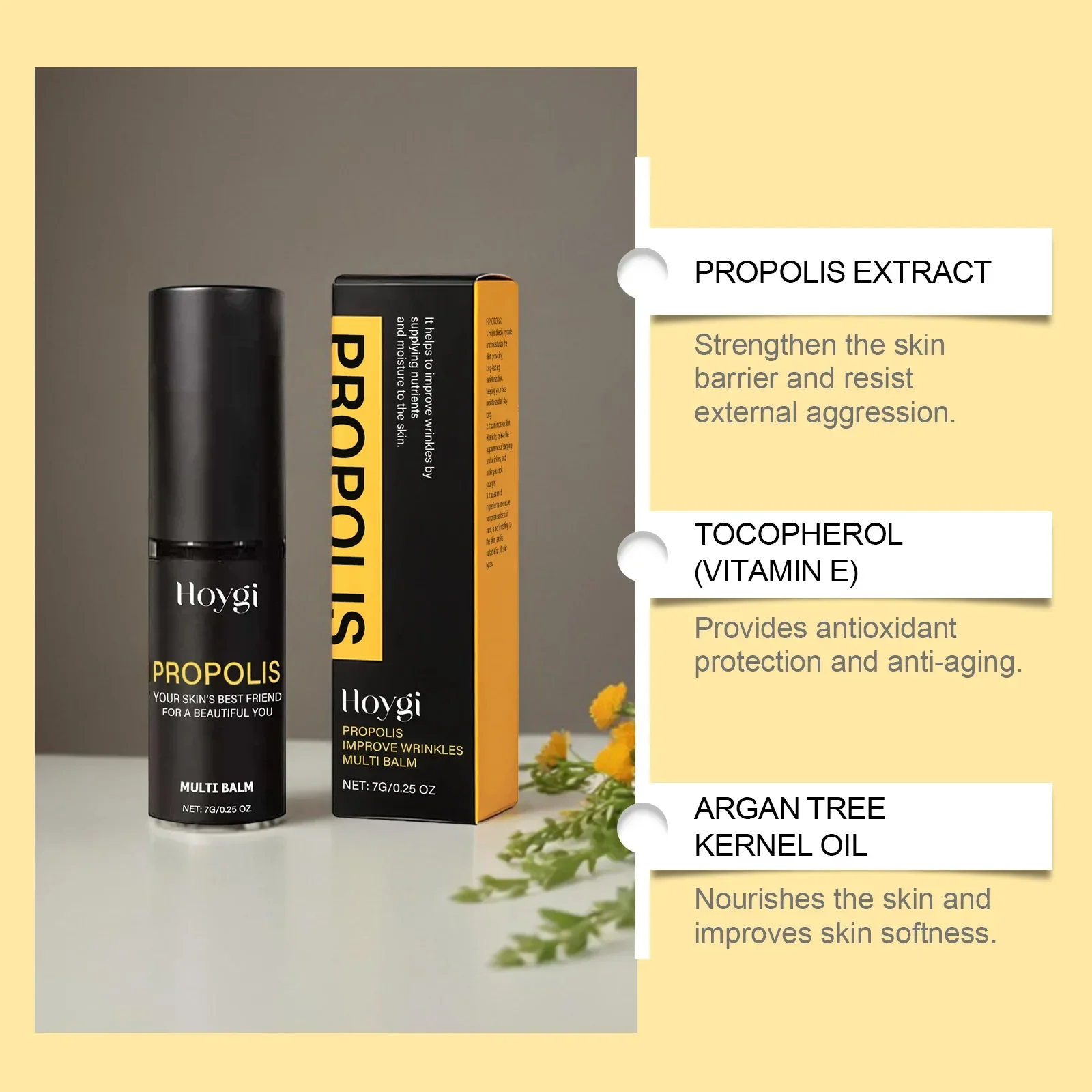 Propolis Moisturizing Stick Daily Skin Care Facial Moisturizing Stick Reduces Fine Lines Wrinkles Restore Skin Elasticity