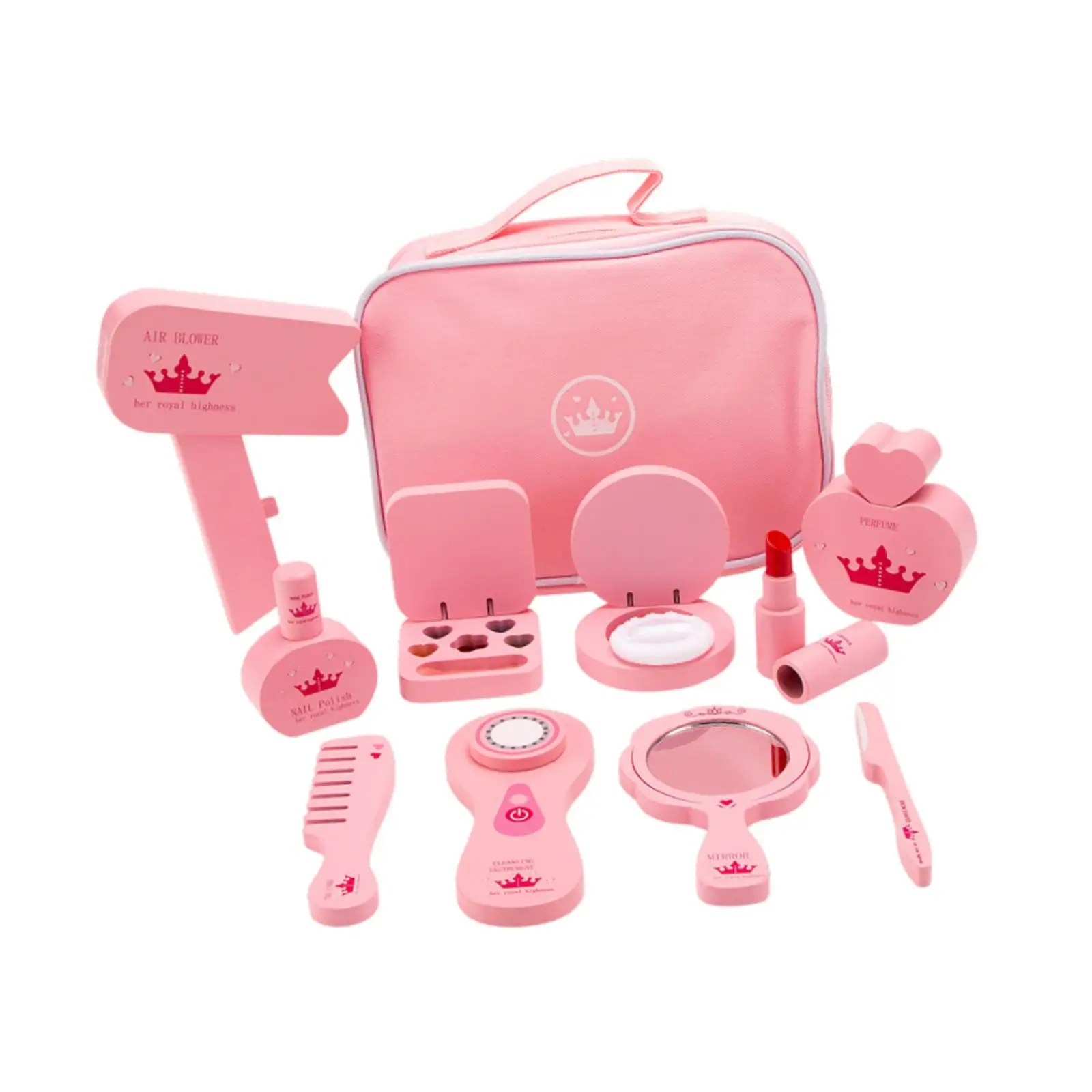 Kids Play Makeup Set with Storage Bag Role Play Vanity Set Pretend Play Beauty Salon Toys for 3 4 5 6 7 Years Old Toddlers Gifts