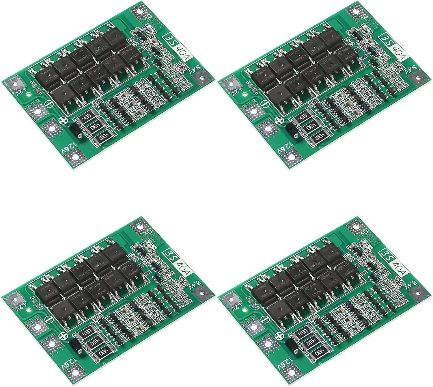 4PCS 3S 40A BMS 11,1 V 12V 12,6 V 18650 Lithium-Batterie Schutz Bord mit Balance Li-Ion Lithium Batterie Ladegerät PCB BMS Lipo