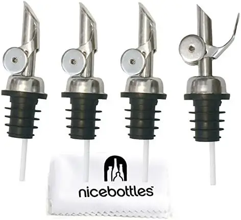 

nicebottles Perfect Pour Weighted Stainless Steel Pourer, Pack of 100