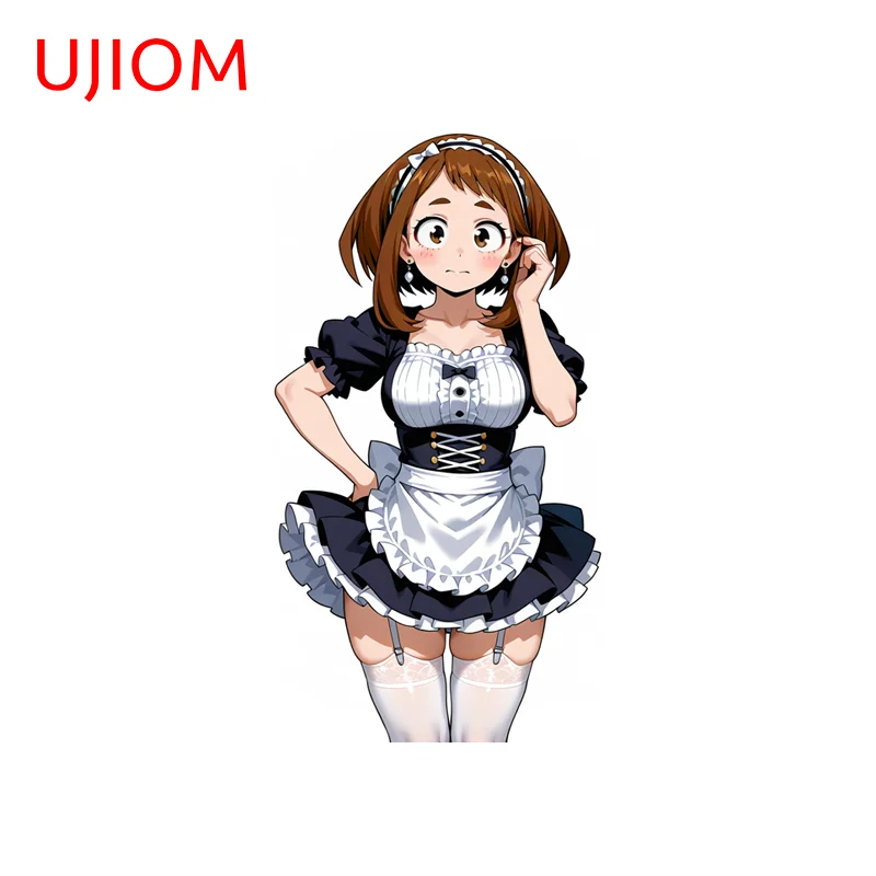UJIOM Uraraka Ochako Wall Sticker Maid Outfit Fanart Waterproof DIY Decal For Decoration Game Room Chambre Related Items