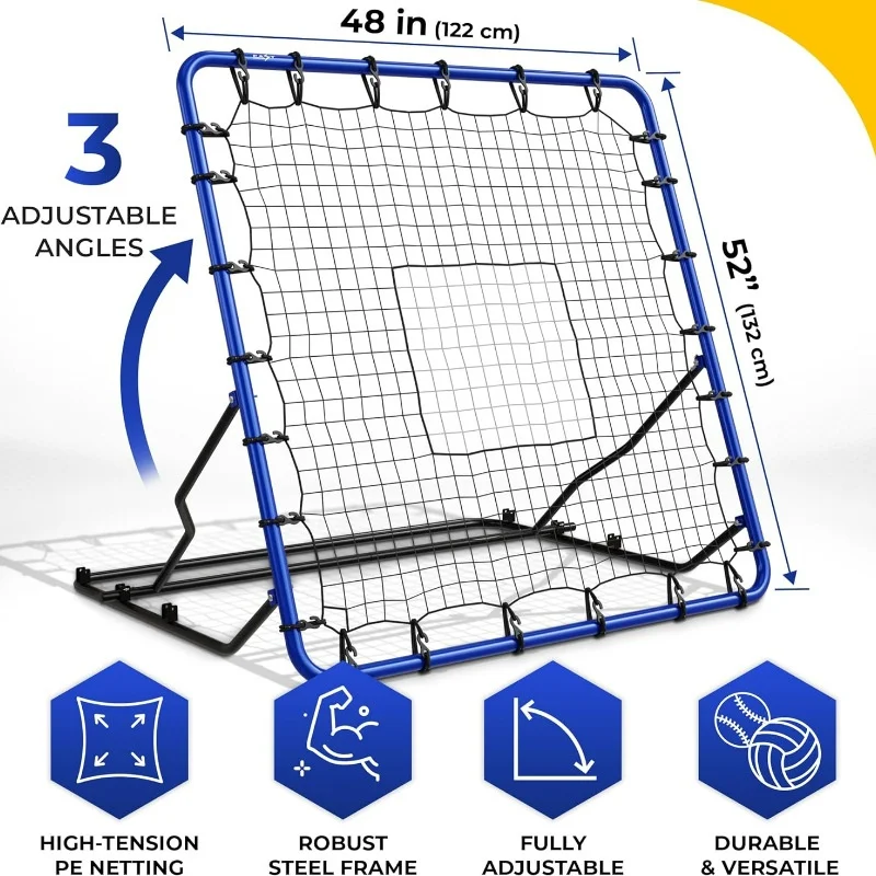 휴대용 접이식 축구 리바운드 네트 6 블록 조절 가능한 각도 분리 가능 간단한 설치 공장 직접 판매
