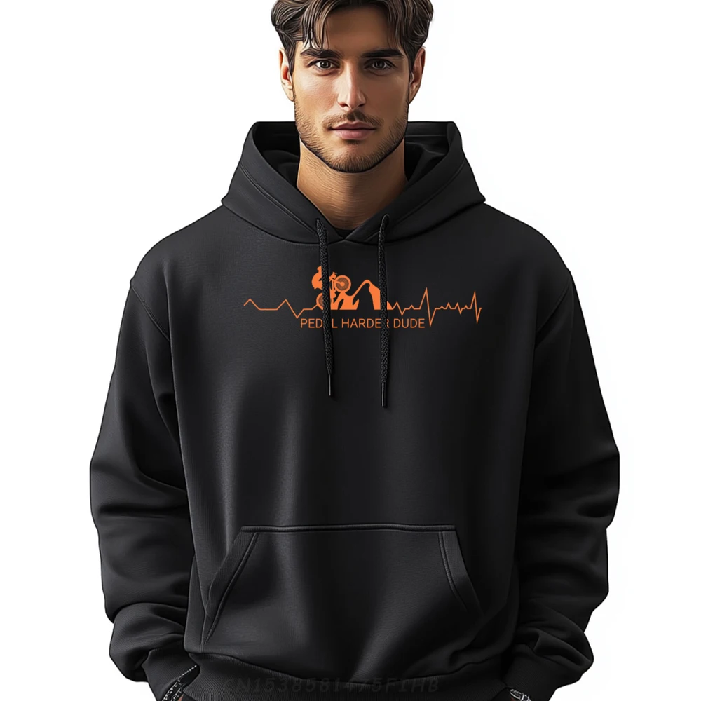 

Mountain Bike Heartbeat Pedal Harder Dude Cycling Heartbeat Designer Hoodie Men New In Tops And Sweatshirts Family