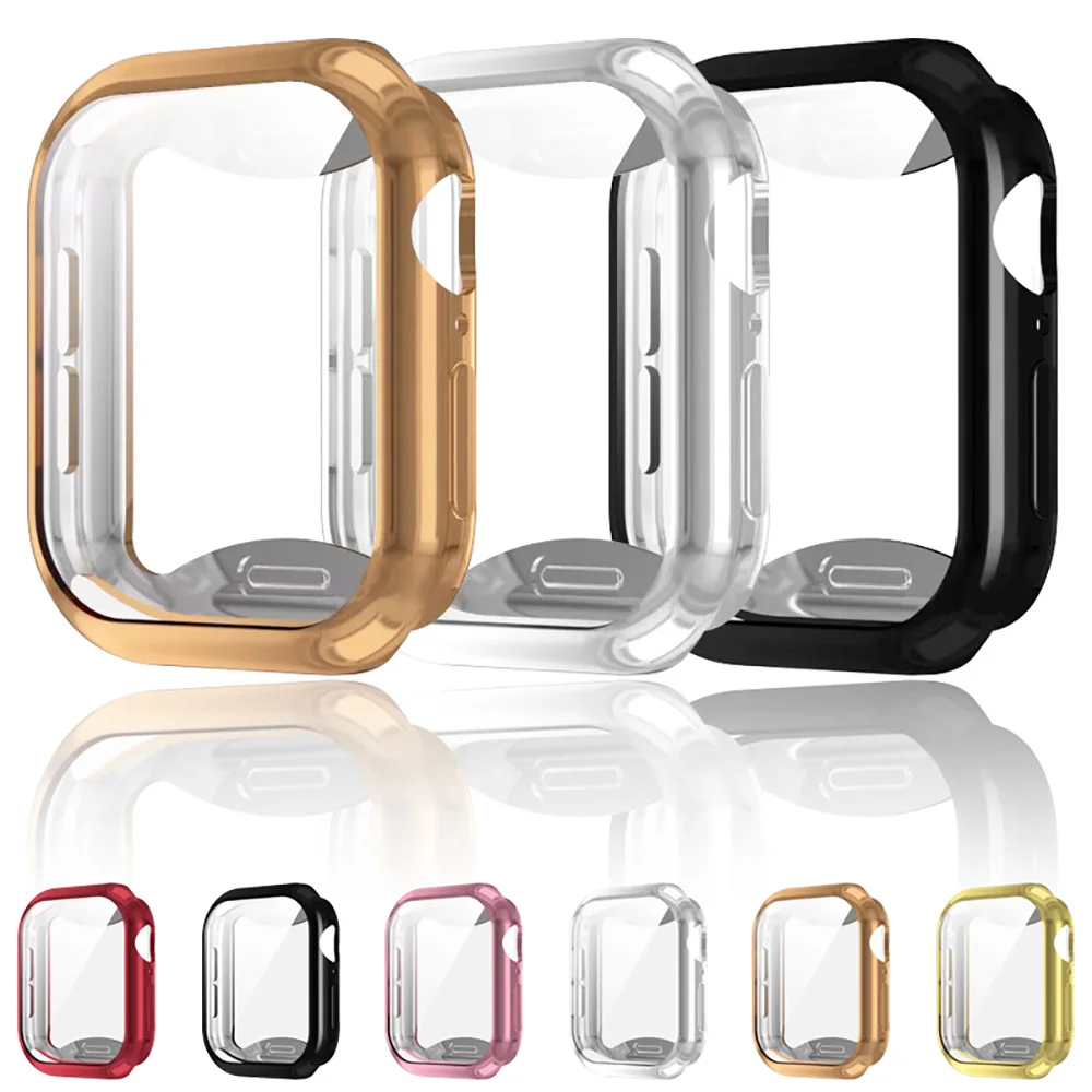 360 Case For Apple Watch 40 44mm 41mm 45mm 46mm 42mm No Screen Protector Full TPU bumper Cover iwatch series 10 9 8 7 SE Ultra