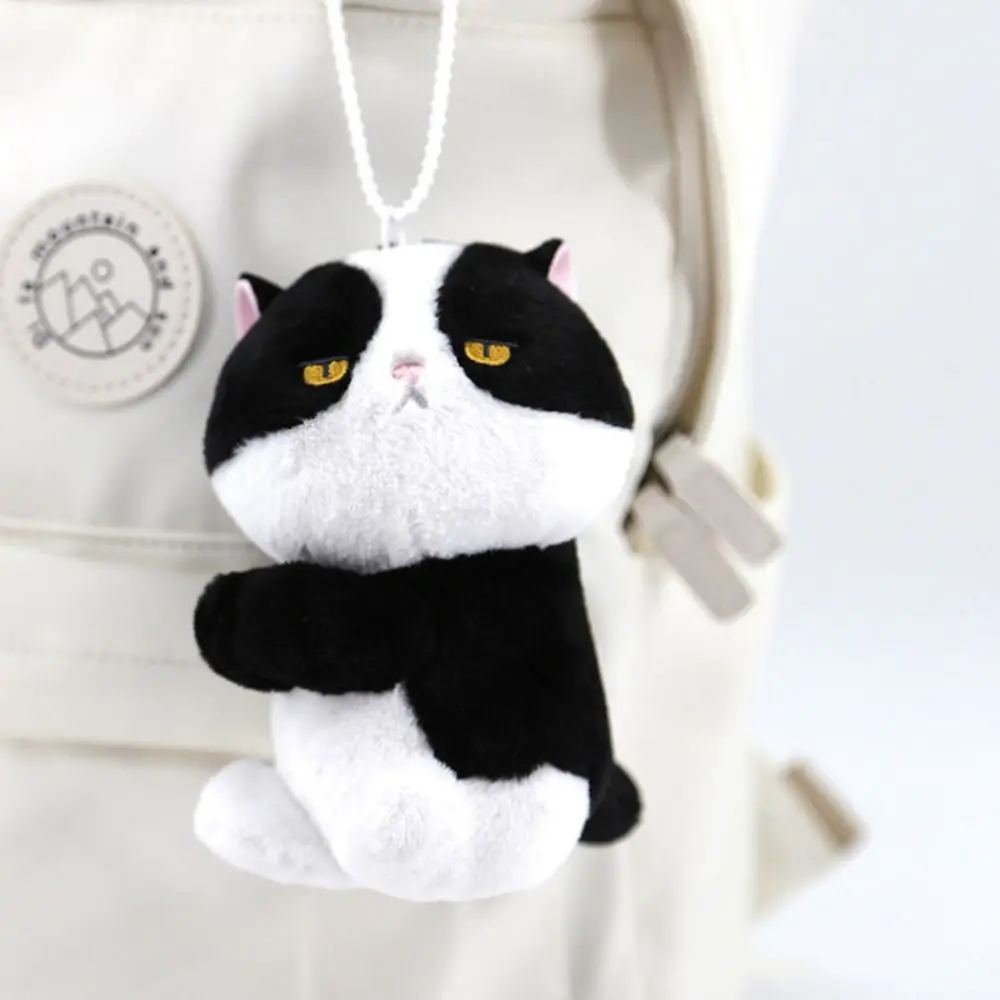Lovely Soft Cartoon Clip Doll Toy Plush Stuffed Toys Animal Cat Plush Pendant Keyring Cartoon Key Chain Backpack Decor