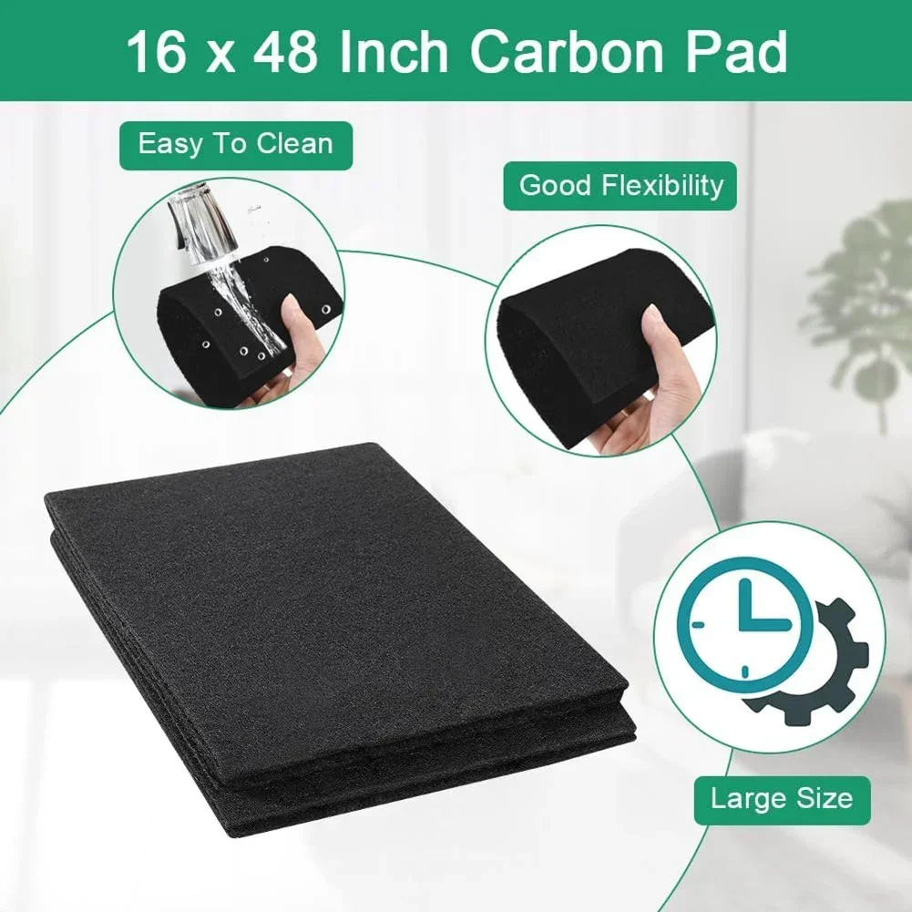 

Activated Carbon Filter 48x16 In Cut To Fit Carbon Pad Carbon Cooker Hood Filter 48x16 Inch (122 X 41 Cm)