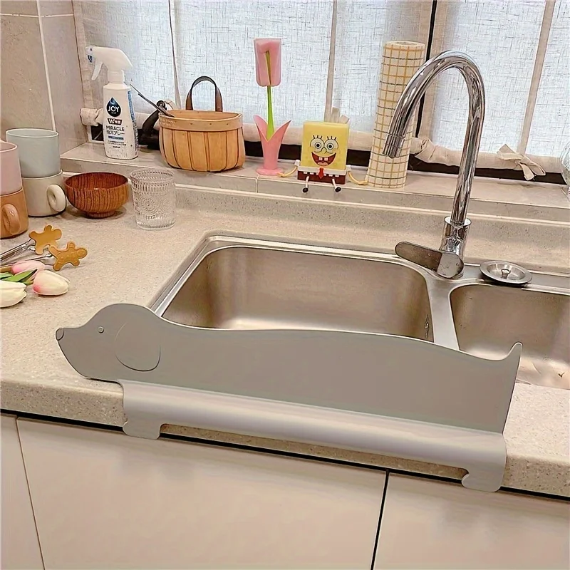 Kitchen Silicone Water Shield Household Sink Countertop Splash-proof Suction Cup Pool Water-blocking Splash-proof Partition