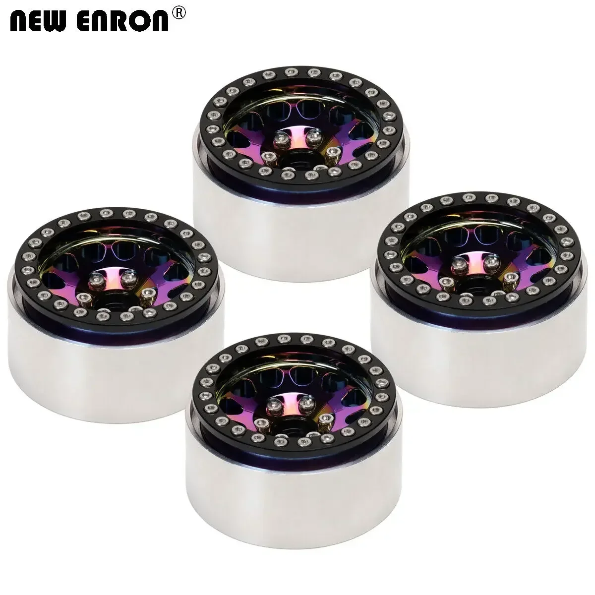 NEW ENRON 1.9 inch 1:10 Aluminum Deep Dish  Beadlock Wheel Rim for 1/10 RC Axial SCX10 TRAXXAS TRX4 Redcat Gen8 D90