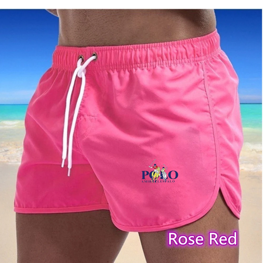 New European and American fashion men\'s casual youth multi-color sports pants running and swimming shorts men\'s beach shorts