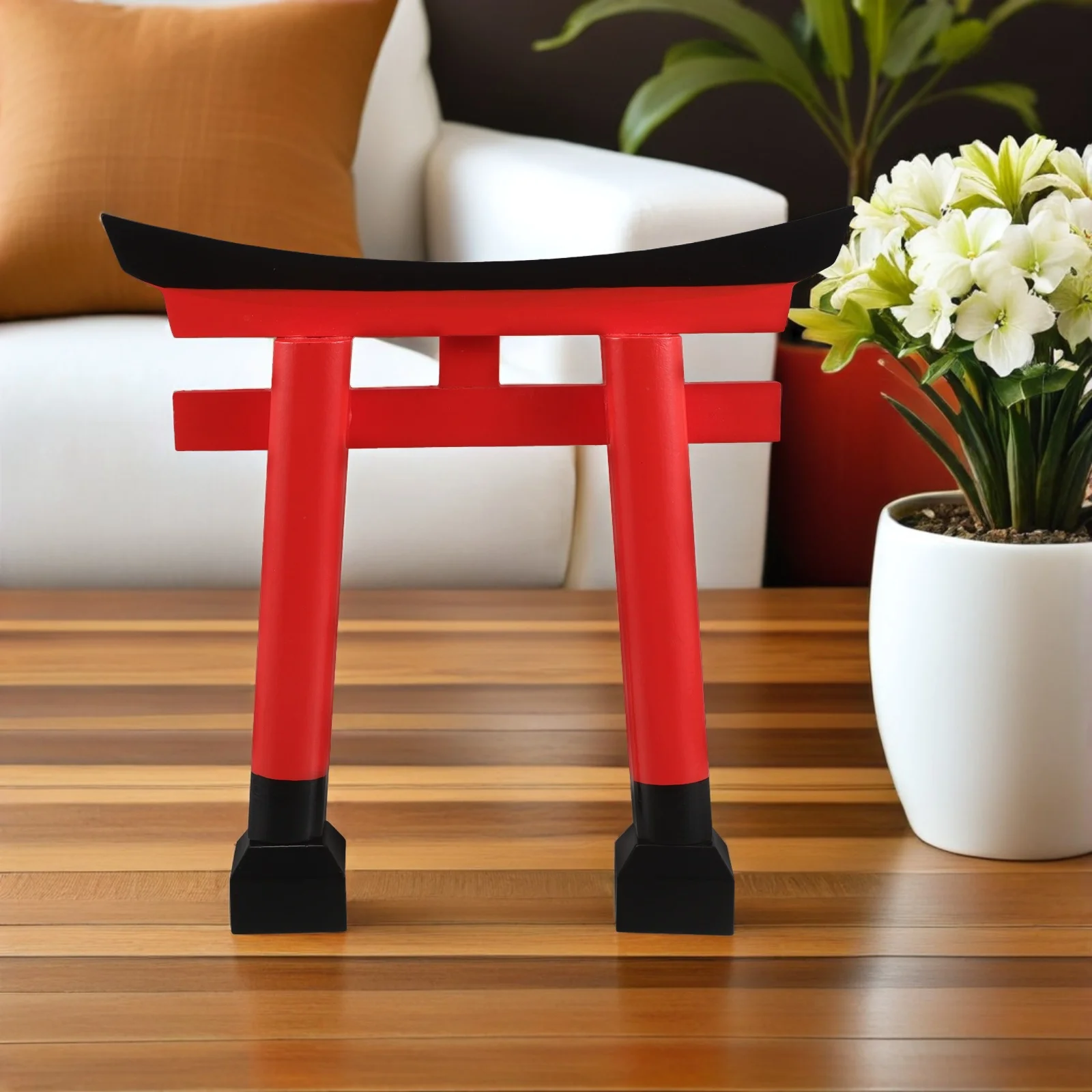 

Japanese Gate Statue Miniature Figurines Garden Decor Handcarved Traditional Aesthetics Micro Landscape Ornaments Home