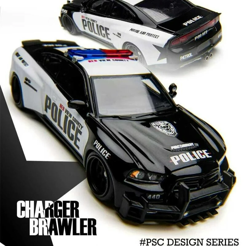 

Модель автомобиля Time Micro PSC DESIGN 1:64 Charger "Brawler" Rivals Police, литая под давлением