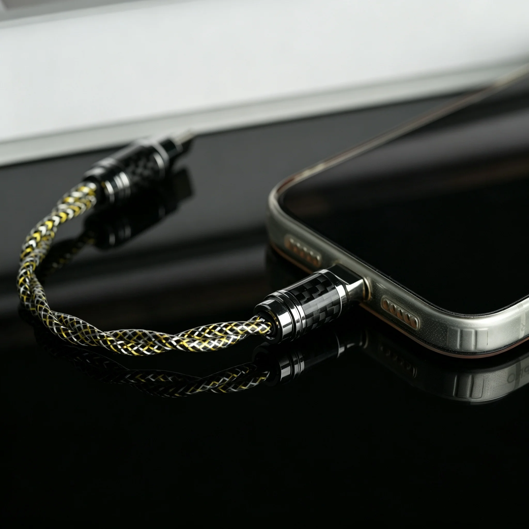 XINHS 7N OCC Gold Silver Plated Type C to Type C HIFI Audio Cable OTG USB-C Digital Interconnect Cable for DAC Amp - view 5