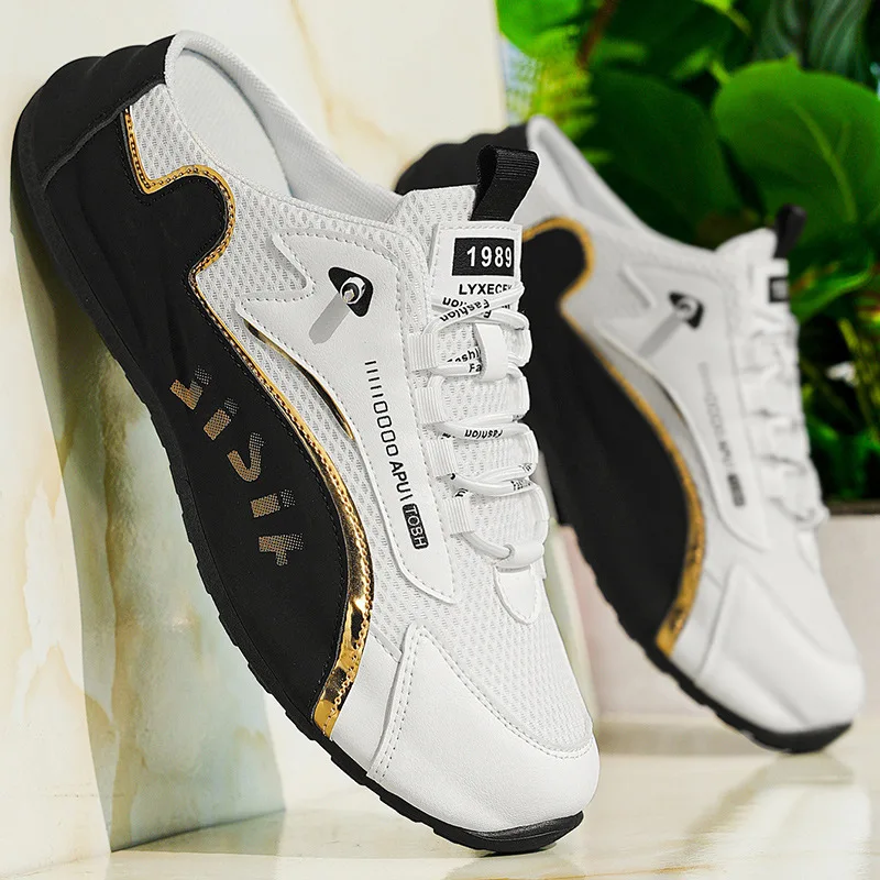 

Large Men's Slippers Summer Breathable Mesh Slippers Fashion Soft-soled Casual Shoes for Men Light Sneakers Zapatos De Hombre