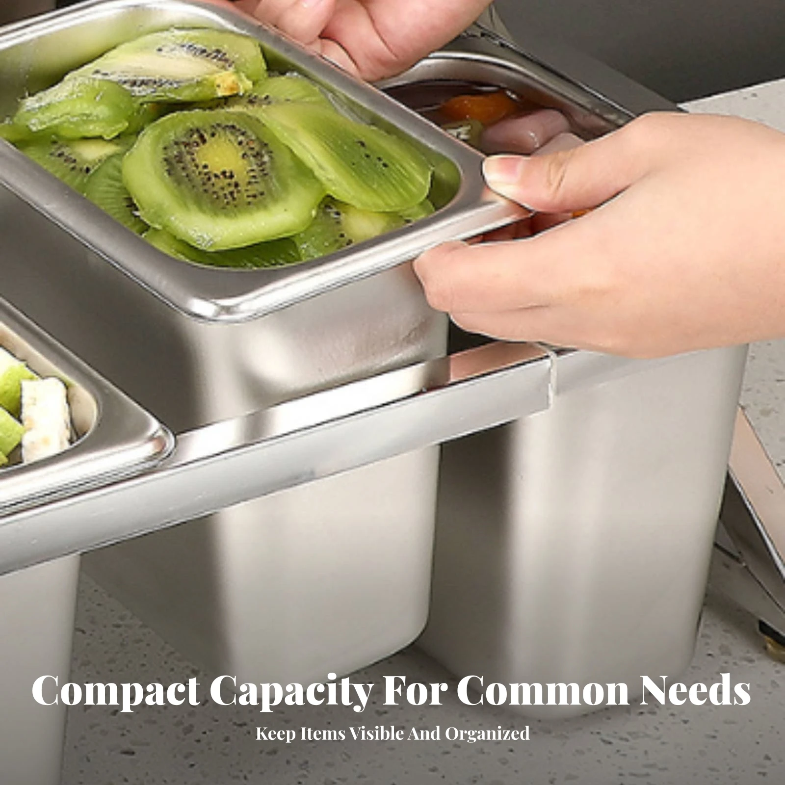 Countertop Condiment Holder Compact Stainless Steel Condiment Rack Inclined Organizer Shelf Stable for Home Cooks, Kitchen