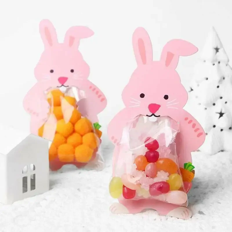 10pcs/lot Animal Cute Gift Bags Candy Bags Baby Shower Birthday Party Cookie Bags Bear Candy Box Greeting Cards Popular Rabbit