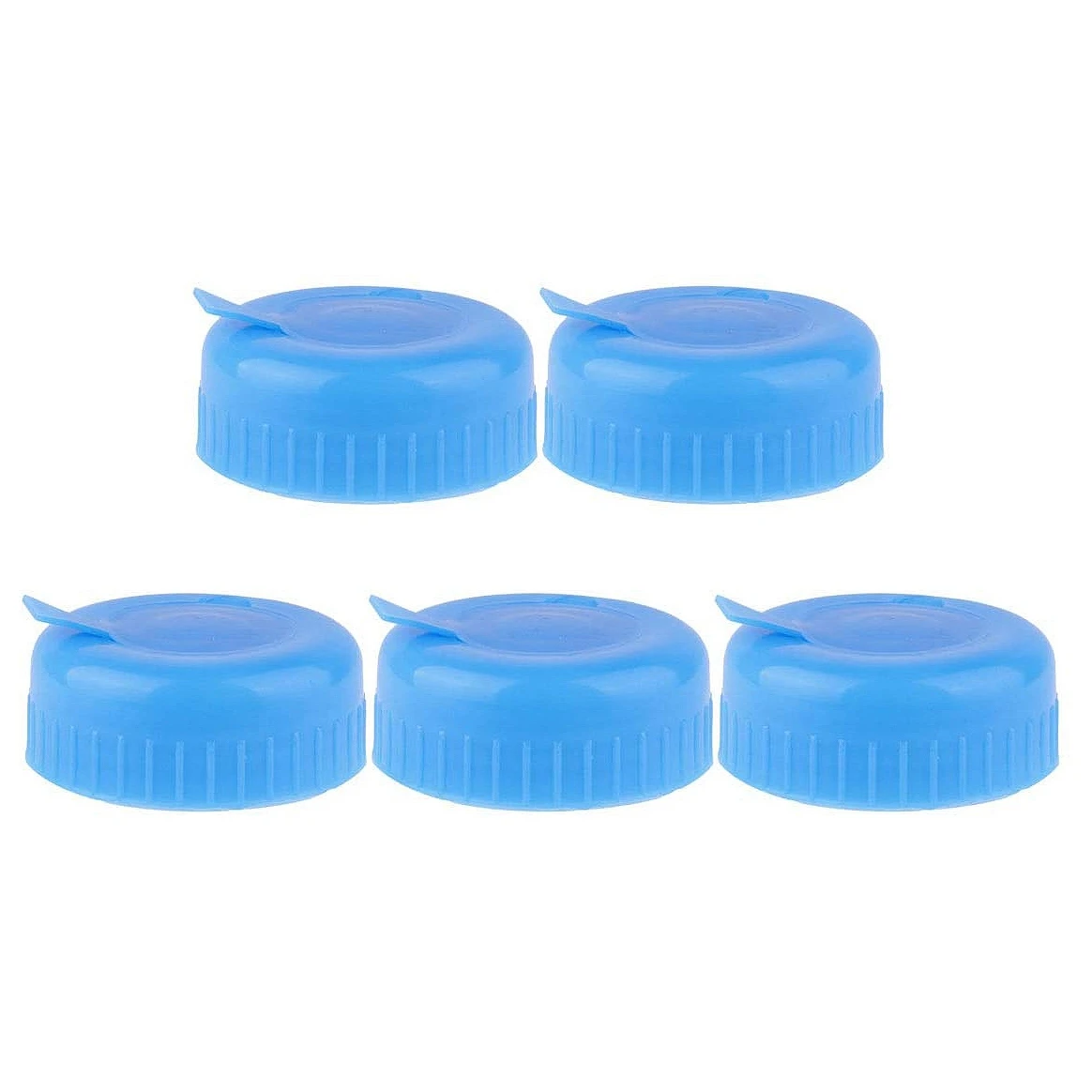 AUU-Water Jug Cap 5 Pack Plastic Water Bottle Cap Blue Gallon Drinking Water Bottle Cap Replacement Bottle Tool Leak Free