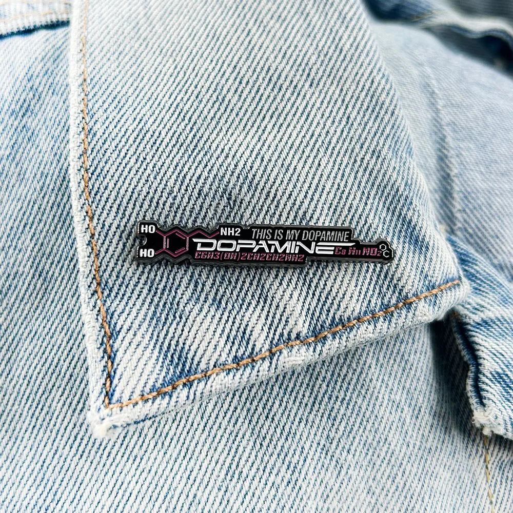 هذا هو بلدي الدوبامين شارة الهيكل الجزيئي المينا دبوس Neurodiverse بروش هدية لأفضل صديق صديقة #2