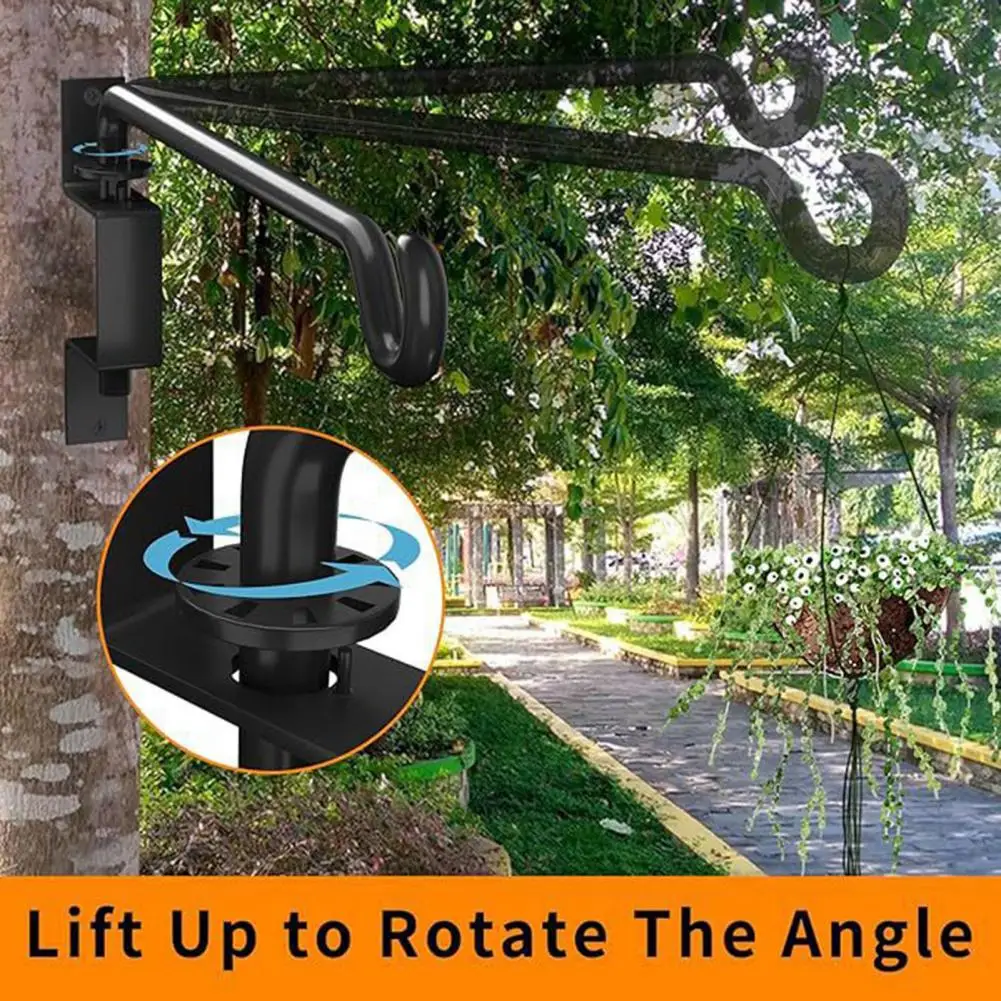 Rotating Hook Balcony Plant Hanger Hook 2pcs Heavy Duty Rotating Plant Hanger Hooks Adjustable Metal Wall Mounts for Hanging
