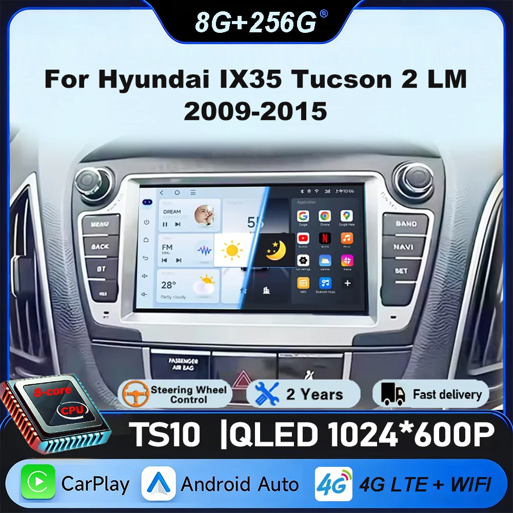 Radio Android para coche Hyundai IX35 Tucson 2 LM 2009-2015, actualización Carplay, radio para coche, reproductor multimedia, WIFI, Bluetooth, SIN ranura para DVD