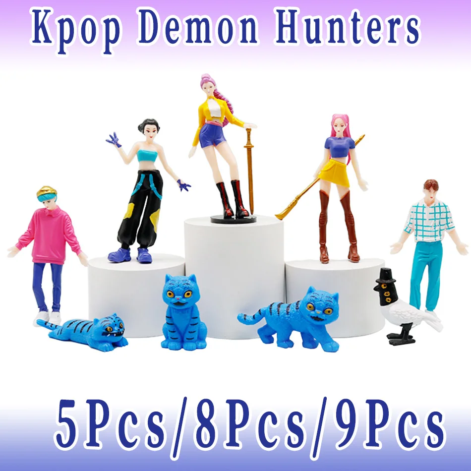 Figura de cazadores de demonios de Anime Kpop, cazadores de demonios K-Pop, Rumi Mira Zoey, figura de tigre, juguete, decoración de escritorio, estatuas, adornos, regalos para niños