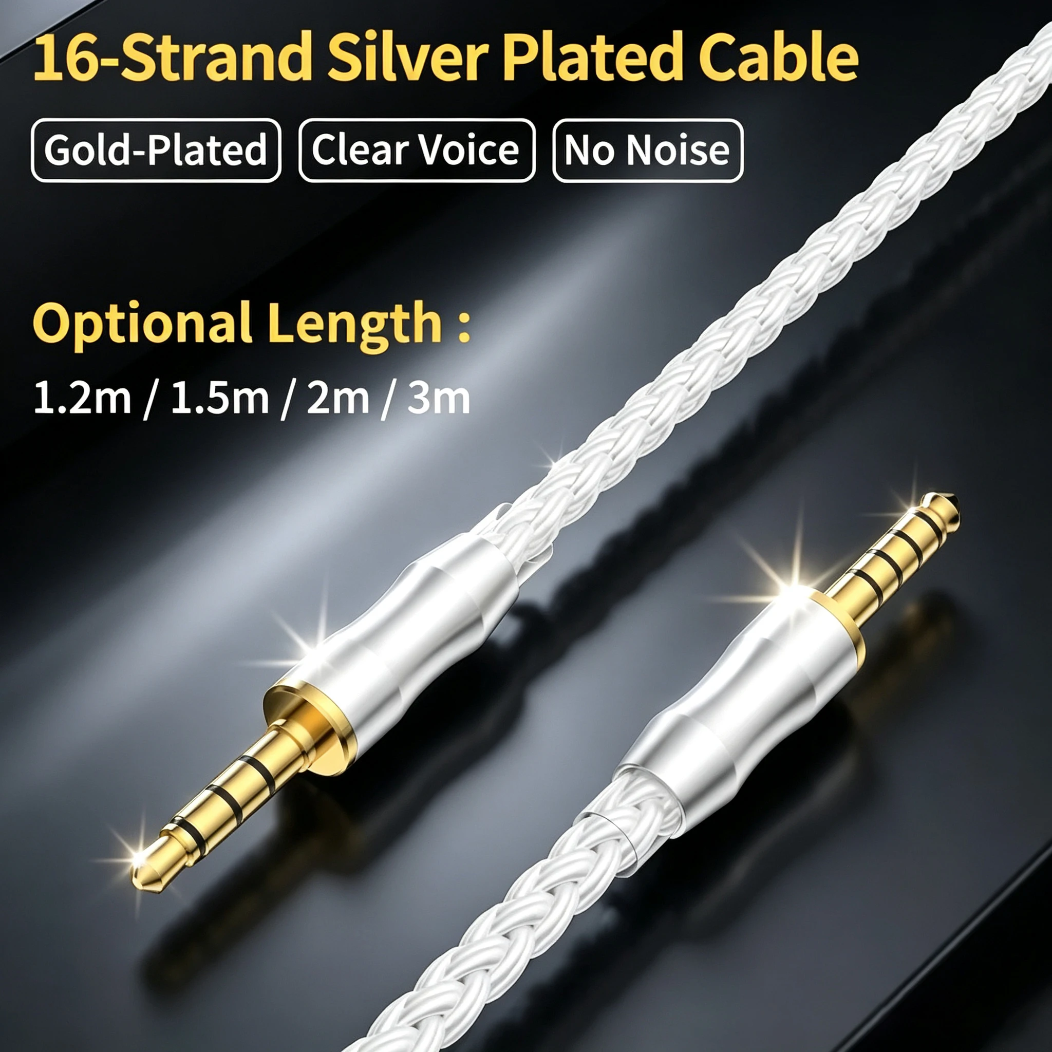 Cable Extension 3.5 - 4.4mm Balanced To 3.5mm TRRS 16