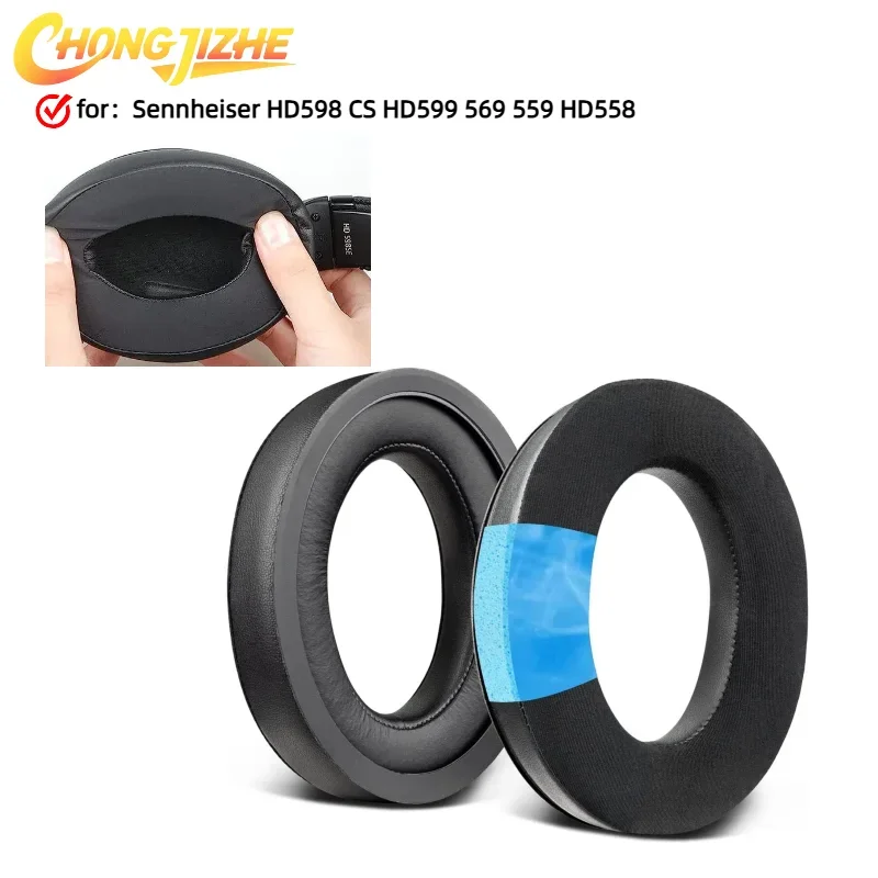 

CHONGJIZHE Replacement Ice gel Ear Pads Cushion Cover Earpads For Sennheiser HD598 CS HD599 569 559 HD558 Headset repair parts，