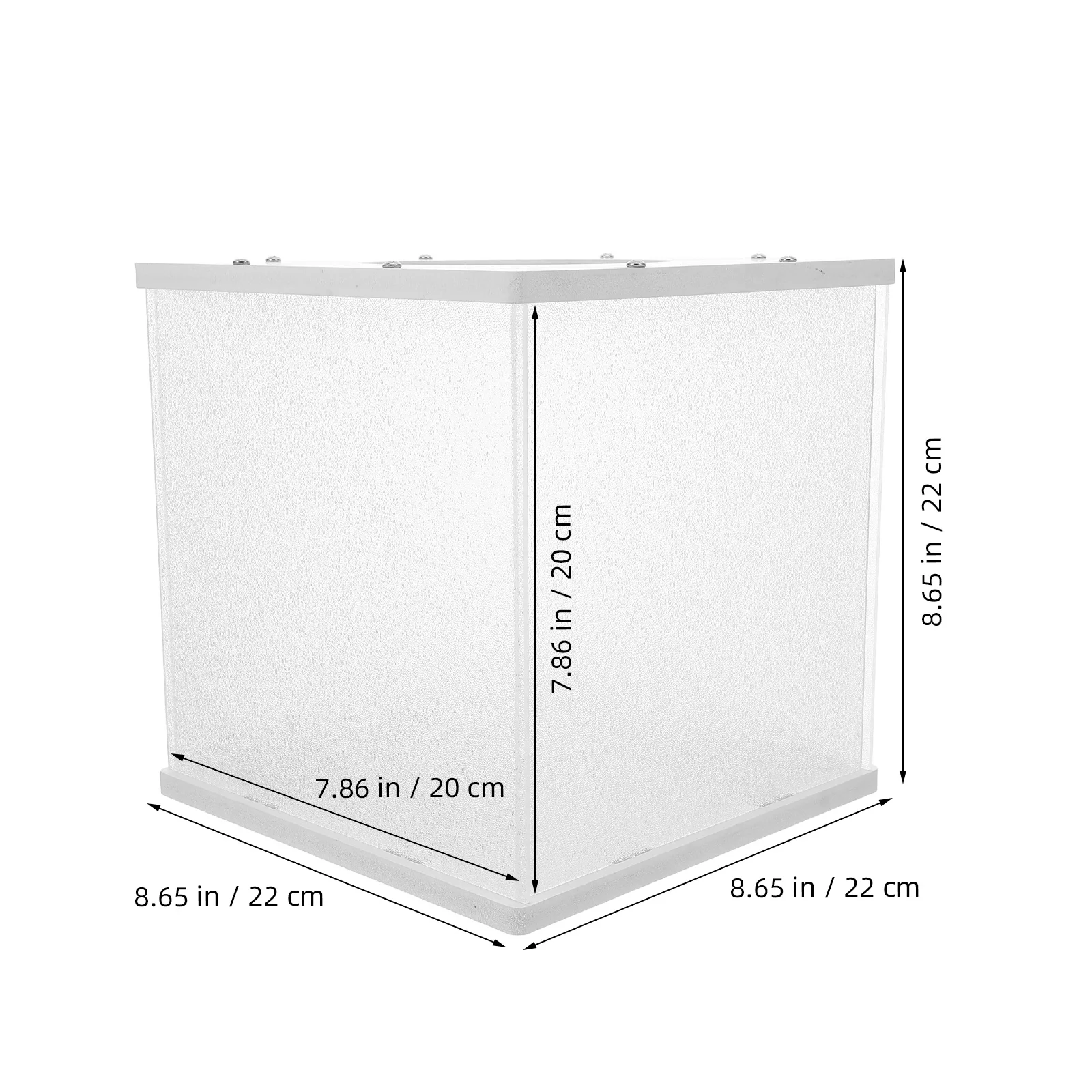 กล่องอะคริลิคใสทรงสี่เหลี่ยมขนาด 20 ซม. สำหรับการระดมทุน การลงคะแนน การกิจกรรมการกุศล การแข่งขัน  ใส่ตั๋ว จับสลาก