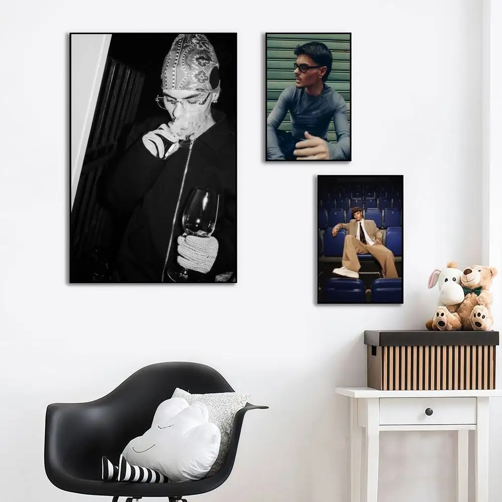 Pegatinas con diseño de álbum del cantante Abraham Mateo, exquisitas y elegantes, ideales para decorar salas de estar y cafeterías.