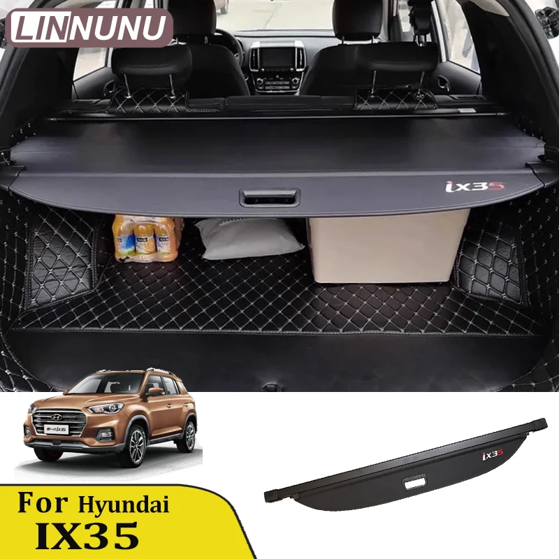 

LINNUNU For Hyundai IX35 2010-2021 Car Trunk Curtain Retractable Shields Luggage Rack Partition Protection privacy Accessories