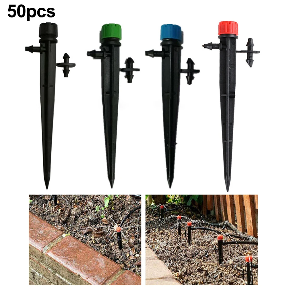 

50Pcs Irrigation Drippers Drip Emitters Micro Spray Adjustable Sprinkler Garden Garden Adjustable Water Dripper Devices