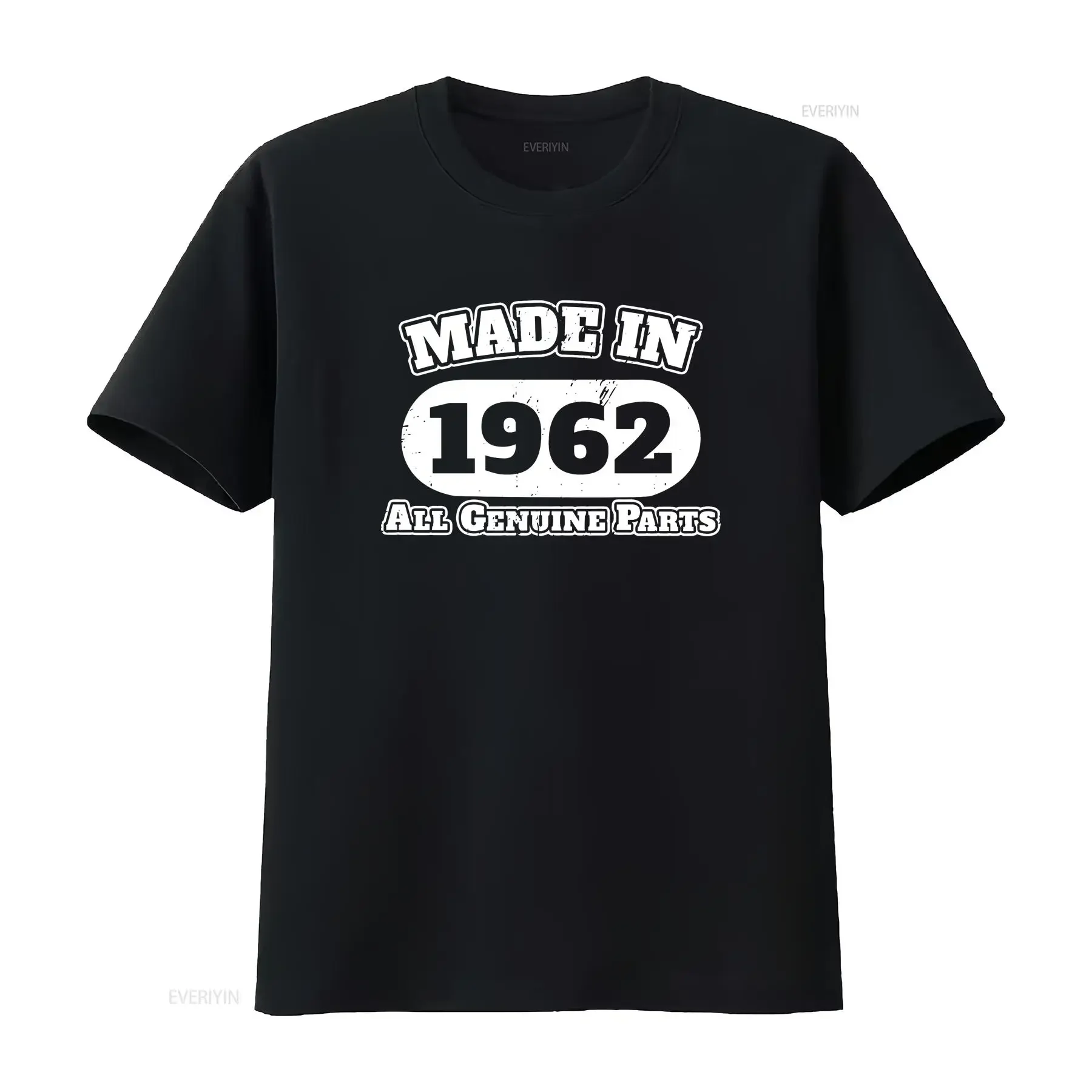 Hecho en 1962 todas las piezas originales 60 cumpleaños 2022 adultos camiseta vintage lavado suave gráfico moda Casual elegante cómodo