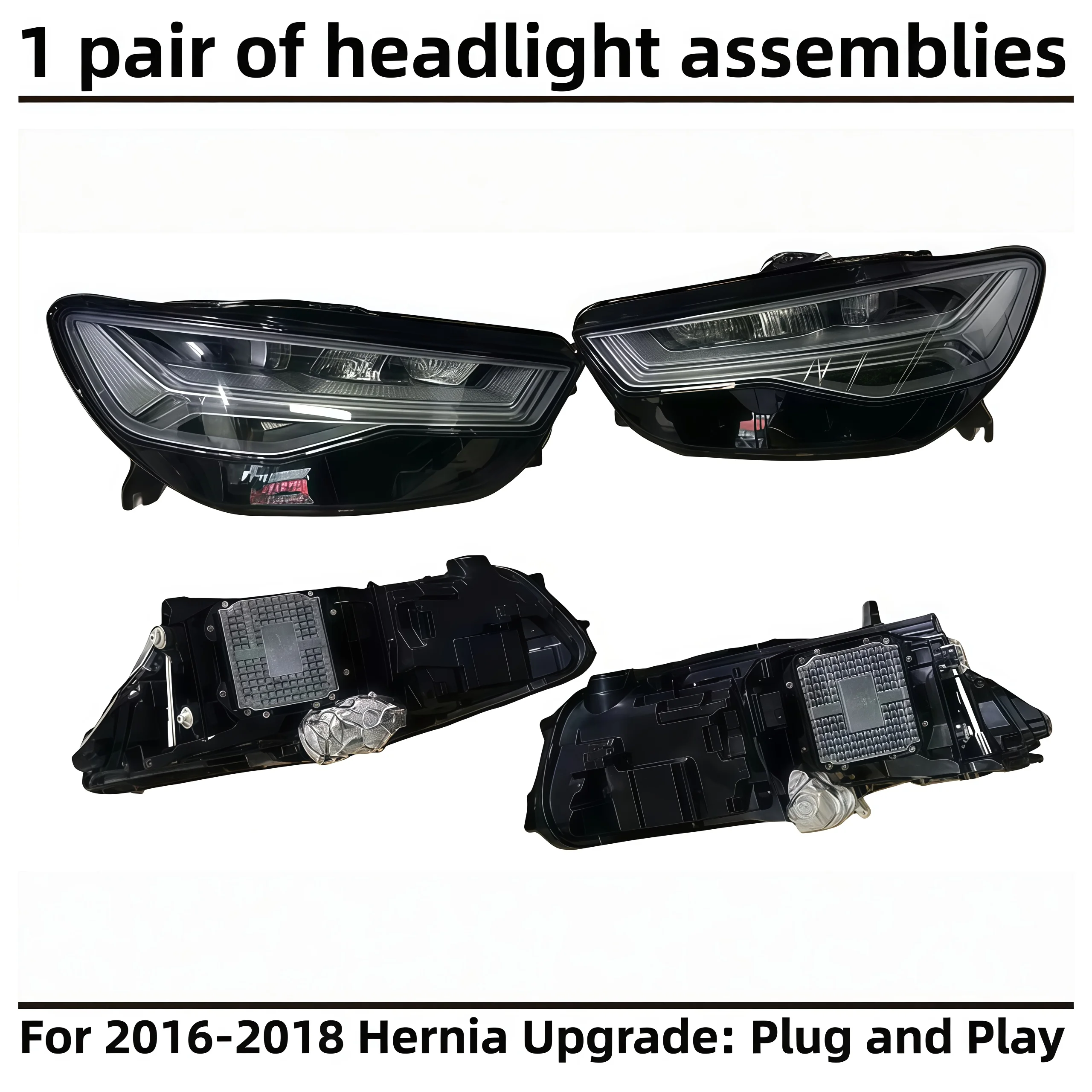 Voor Audi 2012-2018 modellen A6, S6, C7Avant Allroad, originele LED-dagrijverlichting en koplampmontage. Plug and play.