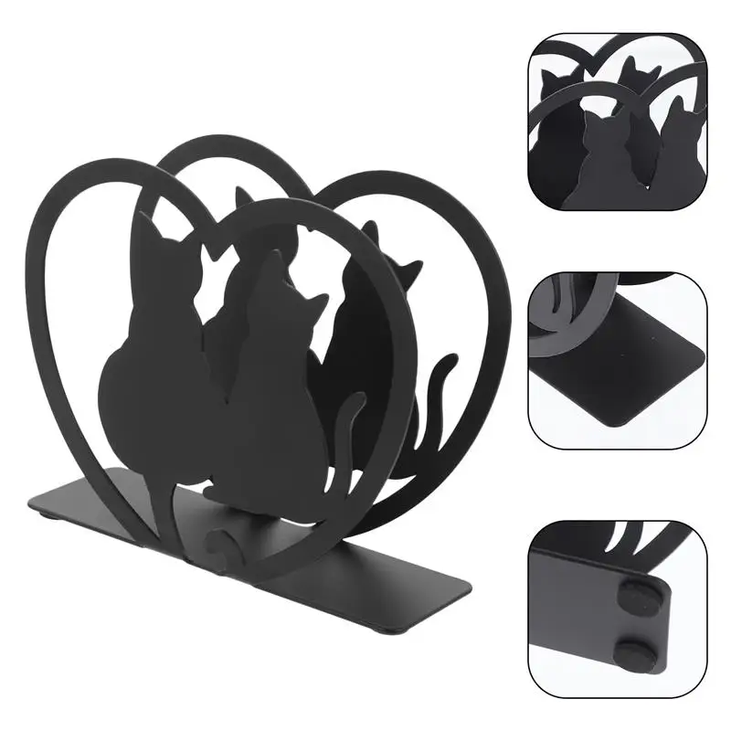 Napkin Holder Office Supllies Kitchen Metal Holders The Cat Accessories Tissue Holder Cocktail Wrought Vintage Style Supply