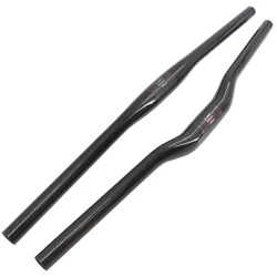 Flat-rise Full Carbon Bicycle Handlebar Mountain Bike Handlebar MTB Handlebar New 31.8*600-760mm 3K Full Carbon