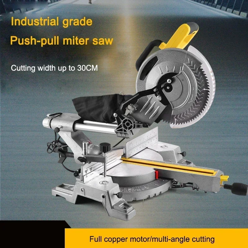 New Electric Saw 10 Inch Push And Pull Lever Multifunctional 255 Saw Aluminum Machine Woodworking Aluminum Profile Cutting Machi