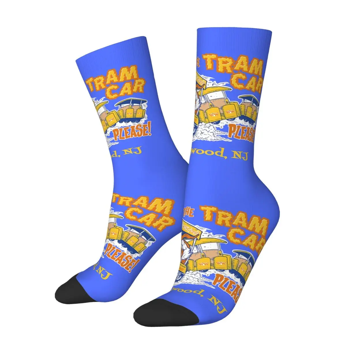 Watch The Tram Car Please Sock Printed Man Polyester