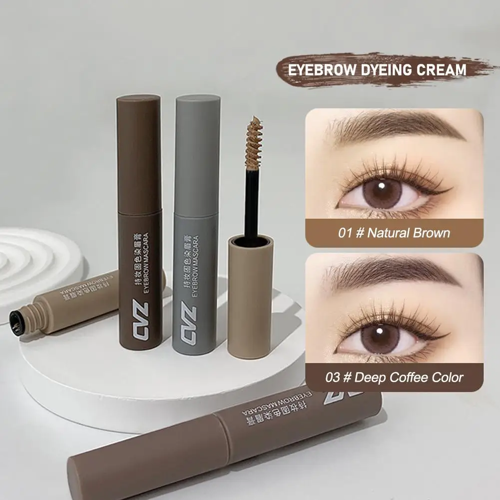 ยี่ห้อใหม่ครีมย้อมคิ้วกันน้ําแต่งหน้า Eye คิ้วสีดํามาสคาร่า Eyebrow Brow GEL ยาวนานความงามสีน้ําตาล B8J7