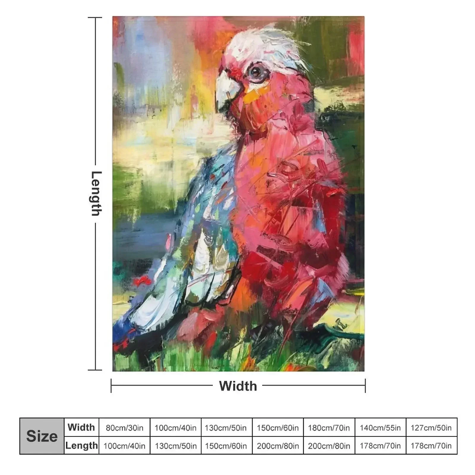 Galah, Australian bird, pink and grey Throw Blanket Travel Giant Sofa blankets and throws Soft Beds Summer Cute Plaid Blankets