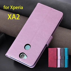 Wallet Flip Cover Pu Leather Case for Sony Xperia XA2 H3113 H3123 H3133 H4113 H4133 Card Holder Phone Bags Holster Fundas Coque