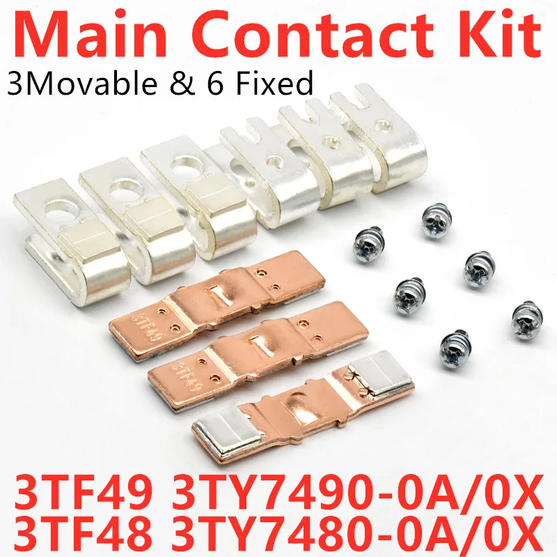 3TY7490-0A Main Contact Kit For 3TF49 Contactor Spare Parts Replacement Accessories  CJX1-85/22 Moving and Stationary Contacts