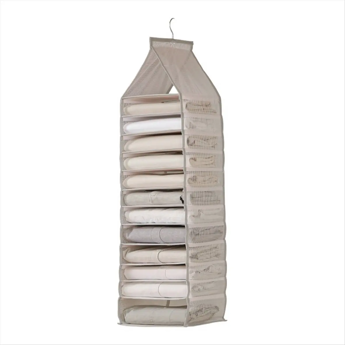 2026 Trend Mesh Clothing Storage Hanging Bag Household Hanging Wardrobe Storage Hanging Bag Clothes and Pants Storage Artifact