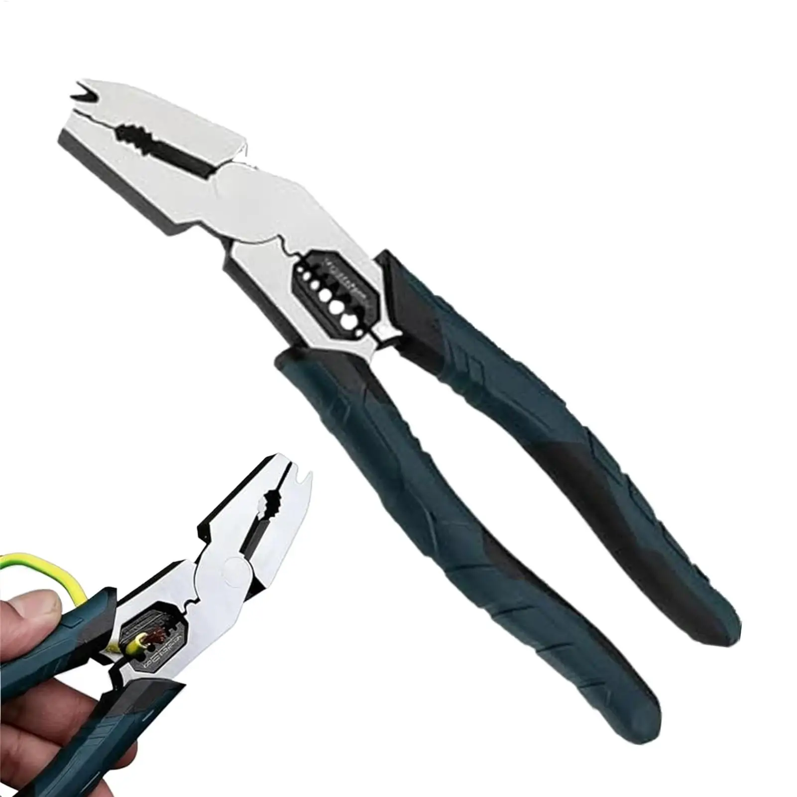 

Многофункциональные клещи 9-в-1: стриппер для зачистки проводов, кусачки, кримпер, съемник гвоздей, изогнутые плоскогубцы из высокоуглеродистой стали