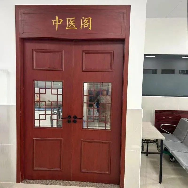 for Meeting Room Opposite Door Office Mother and Child Set Solid Wood with Bright Window Box Interior Glass
