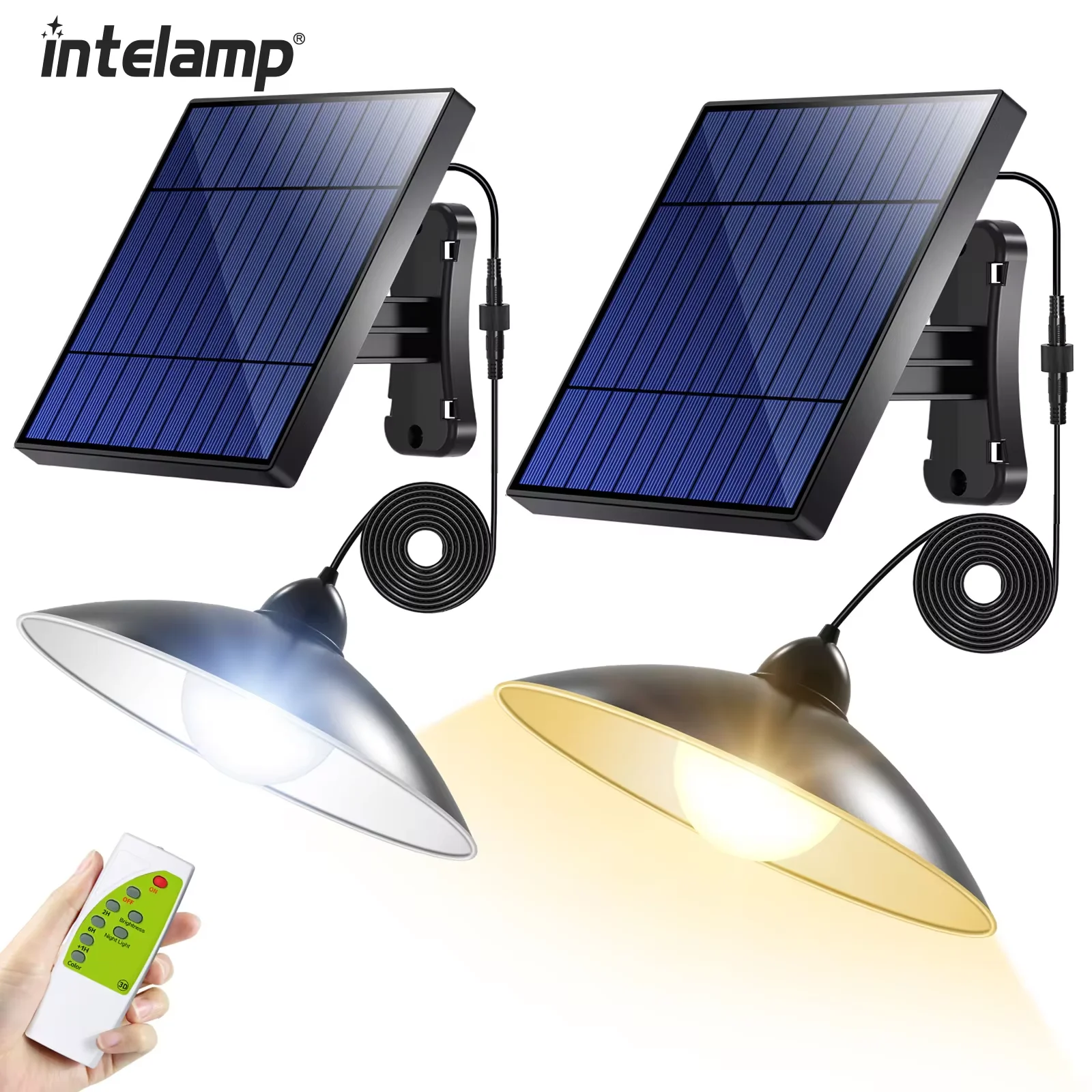 super bright solar pendant lights lampada impermeavel ip65 com controle remoto lustre para quarto jardim patio pcs 01